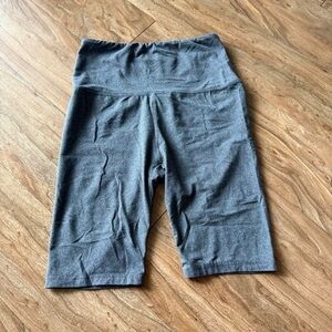 Gray High-Waisted Shorts